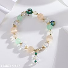 【熱賣精選】貓手鏈珠子手串貓眼石手鏈ins小眾設計手鏈超仙森系手持 歷史價格詳細信息