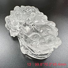 白水晶貔貅擺件 招財納福 透明磨砂可選~善緣堂 歷史價格詳細信息