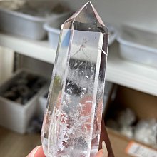 天然白水晶，水晶原石打磨六棱多面柱，尺寸84×25× 原石 文玩 白水晶 【泰古堂玉石店】-5867 歷史價格詳細信息