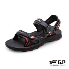 【G.P 中性柔軟耐用磁扣兩用涼拖鞋】G2386-10 黑色 (SIZE:37-45 共二色) 歷史價格詳細信息