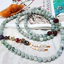 清代   翡翠干青  108佛珠 細節如圖   6mm 古董 古玩 舊藏 二手【雅集軒】-783 歷史價格詳細信息