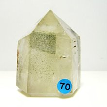 小風鈴~巴西天然茶晶體晶中晶內包立體綠幽靈六角晶柱擺件重:304g(勝利V.雙包胎原礦) 歷史價格詳細信息