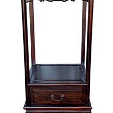 台北二手家具 泰山宏品二手家具館GT1221BJ6*全新雞翅木二層一抽花架*全新雞翅木家具買賣 花架 電話架 二手家具 歷史價格詳細信息