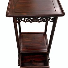 台北二手家具 泰山宏品二手家具館GT1221BJ6*全新雞翅木二層一抽花架*全新雞翅木家具買賣 花架 電話架 二手家具 歷史價格詳細信息