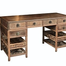 【景徽軒古傢俬】~~~老雞翅木  六抽擱台 書桌 KB058 價格比較,價格查詢,歷史價格詳細信息