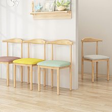 餐椅家用北歐靠背凳子書桌現代簡約臥室女輕奢仿實木鐵藝牛角椅風 歷史價格詳細信息