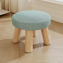 小凳子家用時尚創意圓凳沙發凳實木矮凳客廳布藝墩子換鞋凳小板凳-特價 歷史價格詳細信息