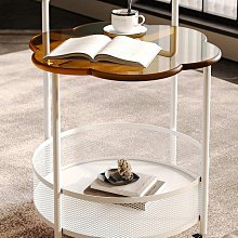 【精選】小茶幾沙發北歐詫寂風網紅茶桌置物架泡茶邊柜迷你黑色圓形小桌子~營業中可開發票 歷史價格詳細信息