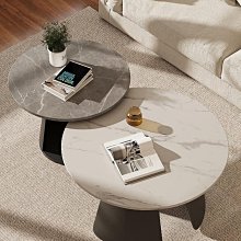 【精選】客廳巖板邊幾沙發茶水輕奢現代中式簡約側邊柜家用床頭柜小圓桌子~營業中可開發票 歷史價格詳細信息