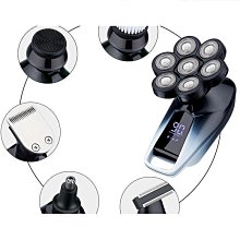 新款七刀頭電動剃鬚刀數顯剃光頭剃鬚刀全身水洗鬍鬚刀一機多用 歷史價格詳細信息