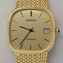 《寶萊精品》RADO 雷達表金黃圓型自動男子錶 歷史價格詳細信息