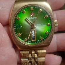 瑞士製 雷達 RADO Purple Gazelle day date 紫色瞪羚標 內圈鑽面切割錶框 機械錶 古著 腕錶 手錶 歷史價格詳細信息