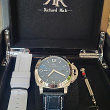 【Richard Rich】 RR 18代 海軍上將系列-海軍白縷空錶盤自動機械氟矽膠腕錶 RCR-18 歷史價格詳細信息