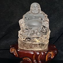 《晶華》水晶 茶水晶 彌勒佛 雕花底座 02J10 價格比較,價格查詢,歷史價格詳細信息