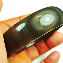 ((上品堂))天然頂極品-彩虹冰種帶眼.黑曜寬版手鐲.重達63g.手圍17.8 歷史價格詳細信息