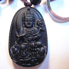 【采鑫坊】黑曜石墜子鑰匙圈墜~文殊菩薩 歷史價格詳細信息
