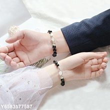 【熱賣精選】天然雙眼金曜石手鏈 真品單圈手串女男款黑色水晶飾品黑曜石原石 歷史價格詳細信息