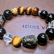 【設計款】天然鷹眼石+茶晶  純銀十字個性水晶手串|正能量x進取|925純銀配飾 天然水晶手鍊 De晶選 歷史價格詳細信息