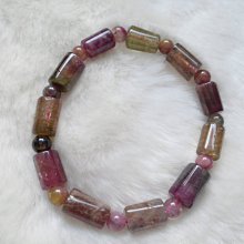 天然多彩碧璽手環***（蝴蝶戒已售，手鍊售價1500）好磁場色彩繽紛碧璽(又名為電氣石)～專賣緬甸翡翠冰種/紫羅蘭/蛋面/戒指/蜜糖翡/手 歷史價格詳細信息