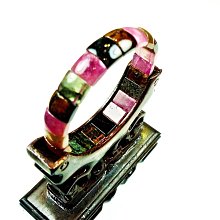 ((上品堂))天然頂極品-彩虹冰種帶眼.黑曜寬版手鐲.重達63g.手圍17.8 歷史價格詳細信息