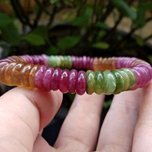 【彩虹糖果色碧璽手鏈-招財旺夫-1款/組】巴西天然碧璽水晶轉運珠閨蜜禮物包金不掉色-90202 歷史價格詳細信息