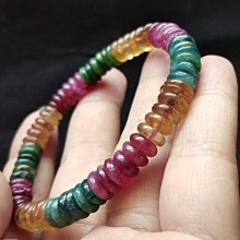 【彩虹糖果色碧璽手鏈-招財旺夫-1款/組】巴西天然碧璽水晶轉運珠閨蜜禮物包金不掉色-90202 歷史價格詳細信息