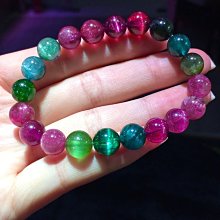 頂級稀缺玻璃體天然碧璽手串，出淤泥而不染，工藝精細，顆顆濃郁飽滿，晶體通透，精挑細選，規格：約10.7*5.6 mm 歷史價格詳細信息