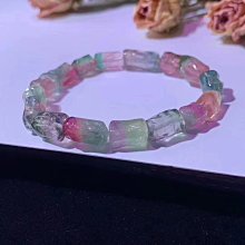 碧璽原石手鍊11.5-16mm.重量：29.18g配18K黃金花托隔珠 歷史價格詳細信息