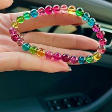 頂級稀缺玻璃體天然碧璽手串，出淤泥而不染，工藝精細，顆顆濃郁飽滿，晶體通透，精挑細選，規格：約10.7*5.6 mm 歷史價格詳細信息