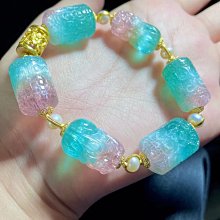 ❤妙玉生花優品購❤82511。典藏！頂尖玻璃體高貴富貴彩虹碧璽手鍊！韻味十足！重60g規格13.5mm左右. 歷史價格詳細信息