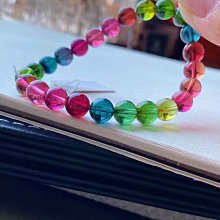 ❤妙玉生花優品購❤110315.絕美糖果熒光七彩碧璽定製款,搭配13mm翡翠綠瓜大珠!配件18k金!總重35.2g糖果11mm 歷史價格詳細信息