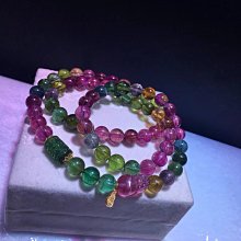 碧璽手鍊三圈手鍊細款多圈手串時尚女三圈情侶水晶飾品佛珠108顆-玲瓏心飾 歷史價格詳細信息