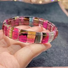 ❤妙玉生花優品購❤玻璃體 暖粉碧璽手鍊 晶體通透 顏色飽和度極高 仙粉雕刻蓮花：15/6.8mm 規格：6.7mm重13.8g 歷史價格詳細信息