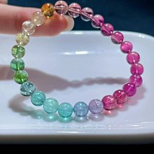 人魚色碧璽手鍊，規格8.5mm，老礦料，顏色醇美！玻璃體！水頭足足，性價比特高！實物更美！ 歷史價格詳細信息