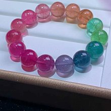 人魚色碧璽手鍊，規格8.5mm，老礦料，顏色醇美！玻璃體！水頭足足，性價比特高！實物更美！ 歷史價格詳細信息