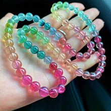 人魚色碧璽手鍊，規格8.5mm，老礦料，顏色醇美！玻璃體！水頭足足，性價比特高！實物更美！ 歷史價格詳細信息