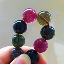 29769原礦彩碧璽手鍊11.2mm色彩豔麗無比、珍貴精品 ！精緻獨特????佩戴效果超級漂亮.重量：39.5g 歷史價格詳細信息