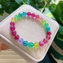 ❤妙玉生花優品購❤40710稀缺玻璃體紅藍色調碧璽多寶18k金款手鍊！多元素搭配，設計感滿滿！重17.1g約14-9-6m仙美靚麗！實品更驚豔！ 歷史價格詳細信息