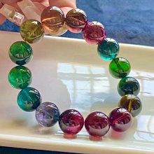 ❤妙玉生花優品購❤82511。典藏！頂尖玻璃體高貴富貴彩虹碧璽手鍊！韻味十足！重60g規格13.5mm左右. 價格比較,價格查詢,歷史價格詳細信息