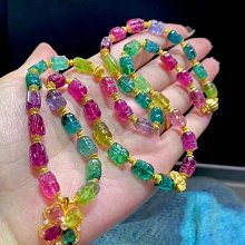 ❤妙玉生花優品購❤91202巴西盧比莱純色碧璽配18k碧璽手鍊，重25.28g規格9.2mm.絕美通透！有緣人別錯過 歷史價格詳細信息