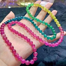 ❤妙玉生花優品購❤ 91703頂尖玻璃體熒光色標級耀眼碧璽手鍊，頂尖的色彩與晶體的完美融合❤️重23.21g規格8.8mm 歷史價格詳細信息