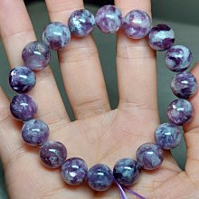 天然粉紫祖母晶方糖圓珠手錬紫色紫雲母祖母晶手串情侶水晶飾品 歷史價格詳細信息