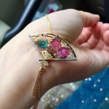 碧璽兩戴款玫瑰耳釘冰激凌色系的碧璽耳釘，耳釘是紅綠糖心蛋面，墜子墜子部分是粉色和蘋果綠玫瑰 歷史價格詳細信息