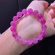 即時通訊價.極品濃豔碧璽手鍊8mm.近玻種美物，色彩濃郁晶體通透，搭配24 k包金寶石藍滴溜。重：20.05g 歷史價格詳細信息