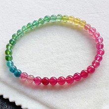 天然彩虹碧璽手鍊 尺寸4.7mm 艷麗色系 很溫柔的顏色 粉 老物件收藏 全場現貨免運B3 歷史價格詳細信息