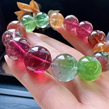 ❤妙玉生花優品購❤120832精品西瓜塔鏈！油畫感！顏色飽和度極高 晶體通透！不挑光！規格：6.8-7.6mm重49.2g 搭配18k扣頭 歷史價格詳細信息