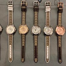 COACH 手錶 腕錶 條紋真皮錶帶 黑 全新 正品 twemall 歷史價格詳細信息