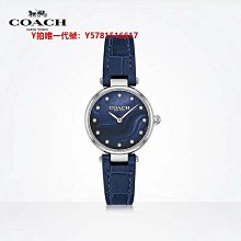 COACH 手錶 腕錶 條紋真皮錶帶 黑 全新 正品 twemall 歷史價格詳細信息