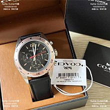 【COACH】KENT系列 黑面 金色框 黑色矽膠錶帶 三眼計時腕錶 手錶 男錶(CO146 歷史價格詳細信息