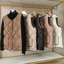 背心外套2024秋冬新款羽絨棉馬甲女輕薄短款保暖加絨馬夾貼身背心坎肩內膽 歷史價格詳細信息